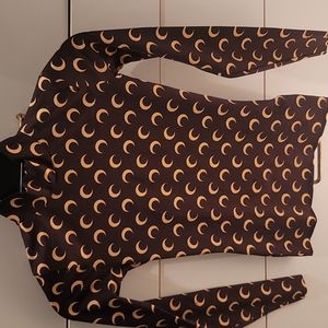 Marine Serre turtleneck moon top